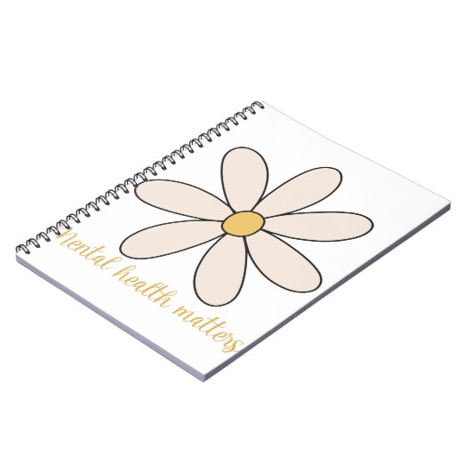 Carnet santé mentale fleur (Côté gauche)