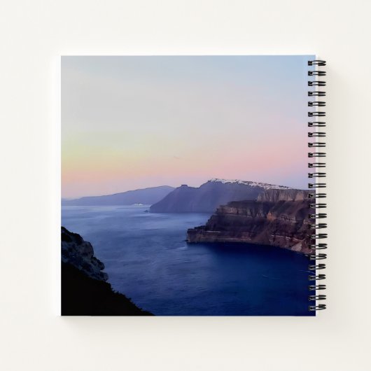 Carnet Santorini Greece Spiral Notebook (Dos)