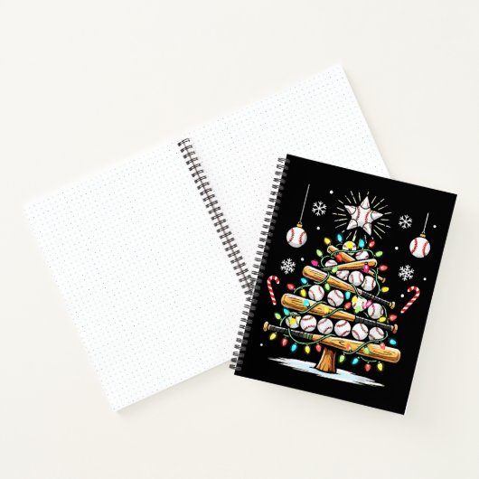 Carnet Sapin de Noël de baseball (Intérieur)