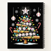 Carnet Sapin de Noël de baseball (Dos)