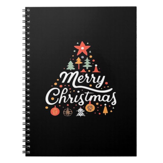 Carnet Sapin de Noël Joyeux Noël Classique (Devant)
