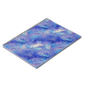 Carnet Sapphire Blue Scribbled Texture (Côté gauche)