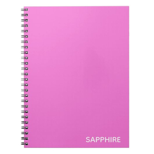 Carnet Sapphire pink colour (Devant)
