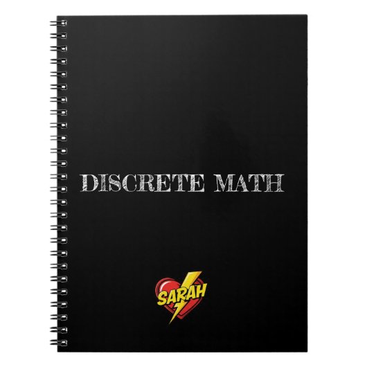 Carnet Sarah Heart Noir (Devant)