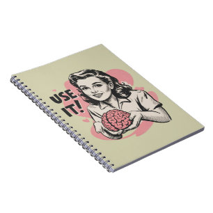Carnet Sarcasique Vintage Utilisez Votre Cerveau Esthétiq