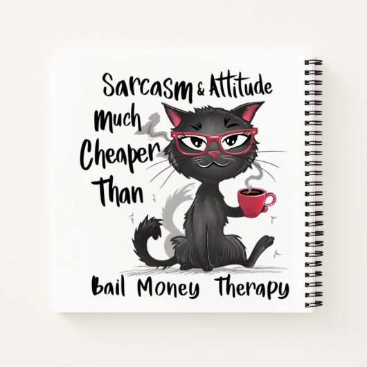 Carnet Sarcasm & Attitude Funny Cat Lover Gift (Dos)