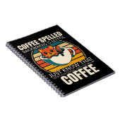 Carnet Sarcastic Cat Café Lover Barista Caffeine (Côté Droit)