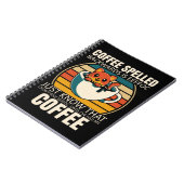 Carnet Sarcastic Cat Café Lover Barista Caffeine (Côté gauche)