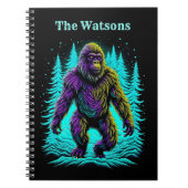 Carnet Sasquatch Bigfoot en Turquoise et noir Personnalis (Devant)
