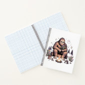 Carnet Sasquatch tenant des fleurs (Intérieur)