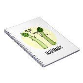 Carnet Sassparagus Asperge Mignonne Végétal PUn (Côté Droit)