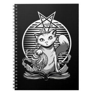 Carnet Satan Cat Fortune Teller Witchy Goth Kitten