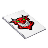 Carnet satan tête visage démon de dessin (Côté Droit)