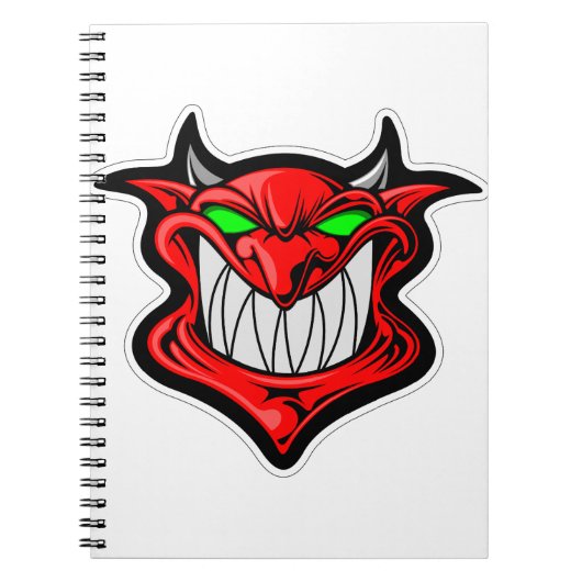 Carnet satan tête visage démon de dessin (Devant)