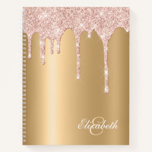 Carnet Satiny Gold - Parties scintillant roses pilules Mo
