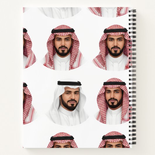 Carnet Saudi Arabian Men Portrait Pattern (Dos)