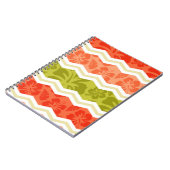 Carnet Saumon, Coral, Orange et Motif tropical vert (Côté gauche)