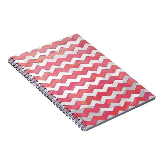 Carnet Saumon Swirl Chevron Motif (Côté Droit)