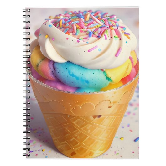 Carnet Saupoudrer de cônes de crème glacée (Devant)