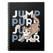 Carnet Sauter Purr Jump : Conception de chat joueuse avec (Devant)