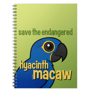 Carnet Sauvez l'ara mis en danger de jacinthe