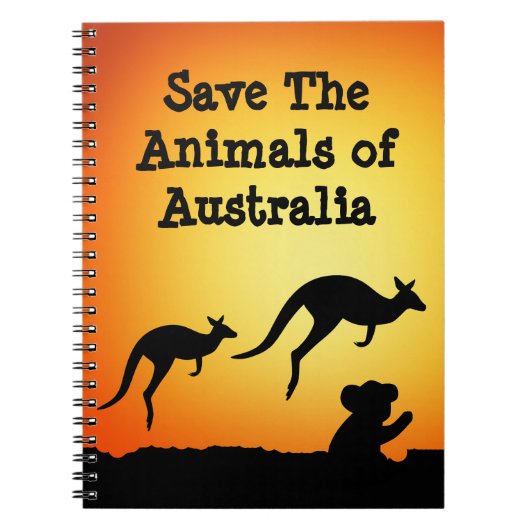Carnet Sauvez les animaux d'Australie (Devant)