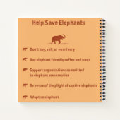 Carnet Sauvez les éléphants (Dos)