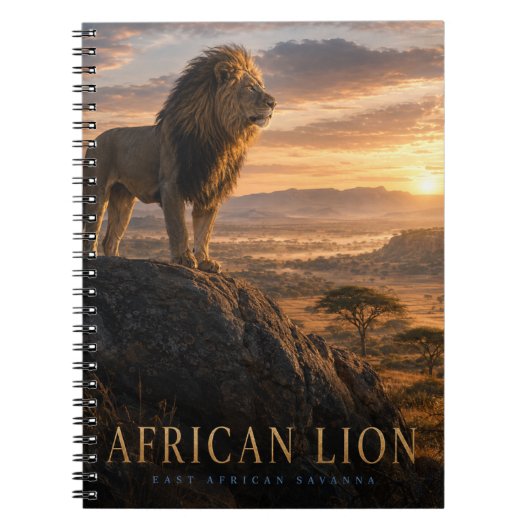 Carnet Savane de lions d'Afrique ANIMALS (Devant)
