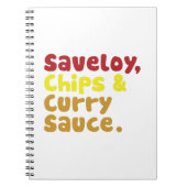 Carnet Saveloy, chips & Curry Sauce. (Devant)