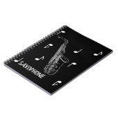 Carnet Saxophone de notes musicales (Côté gauche)