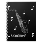 Carnet Saxophone de notes musicales (Devant)
