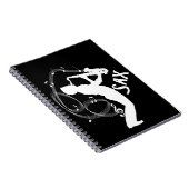 Carnet Saxophone Player Notes musicales Jazz Music (Côté Droit)