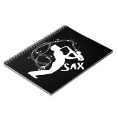 Carnet Saxophone Player Notes musicales Jazz Music (Côté gauche)