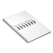 Carnet Saxophones ténor arc-en-ciel vibrant (Côté Droit)