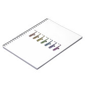Carnet Saxophones ténor arc-en-ciel vibrant (Côté gauche)