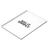 Carnet Say it Simply Minimalist Premium Notebook (Côté gauche)