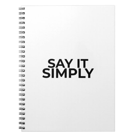 Carnet Say it Simply Minimalist Premium Notebook (Devant)