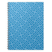 Carnet Sayagata motif, japonais, bleu et bleu bébé (Devant)