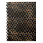 Carnet Scales Dragon Parties scintillant Noir & Or Chimme (Devant)