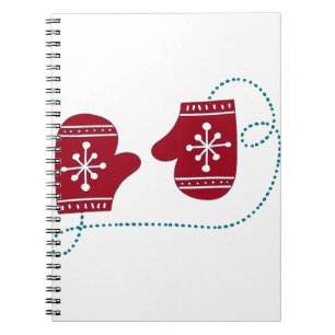 Carnet Scandia Christmas Moose Angel Bleu Et Rouge Scandi