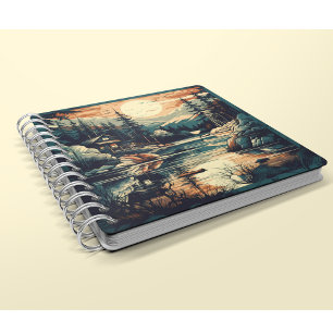 Carnet Scandinave Rétro Maison de montagne