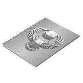 Carnet Scarabée égyptien argenté (Côté gauche)