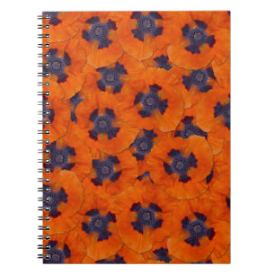 Carnet Scarlet Orange Poppy Motif sans joint