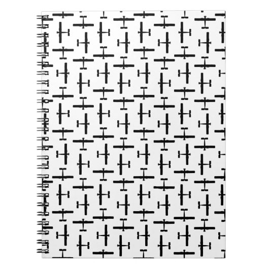 Carnet Scattered Vintage Airplane Art CUSTOM BG COLOR (Devant)