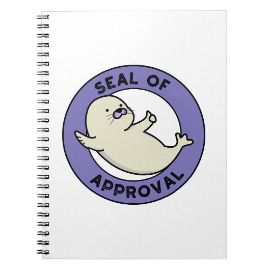 Carnet Sceau d'approbation Sceau drôle de jeu de mots (Devant)