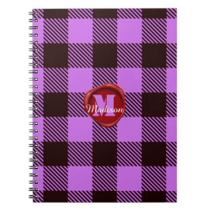 Carnet Sceau de cire personnalisé Monogramme Nom Orchidée