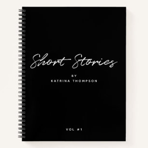 Carnet Scénario minimaliste noir moderne