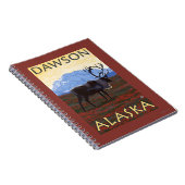 Carnet Scène Caribou - Dawson, Alaska (Côté Droit)