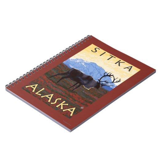 Carnet Scène Caribou - Sitka, Alaska (Côté gauche)