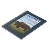 Carnet Scène de bison - Poster Vintage voyage (Côté gauche)